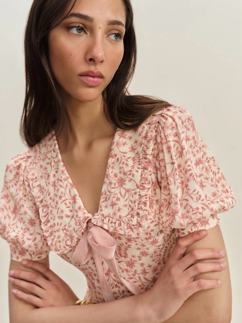 Reformation Kaylia Dress Pink - Size 4 - Picture 2 of 6